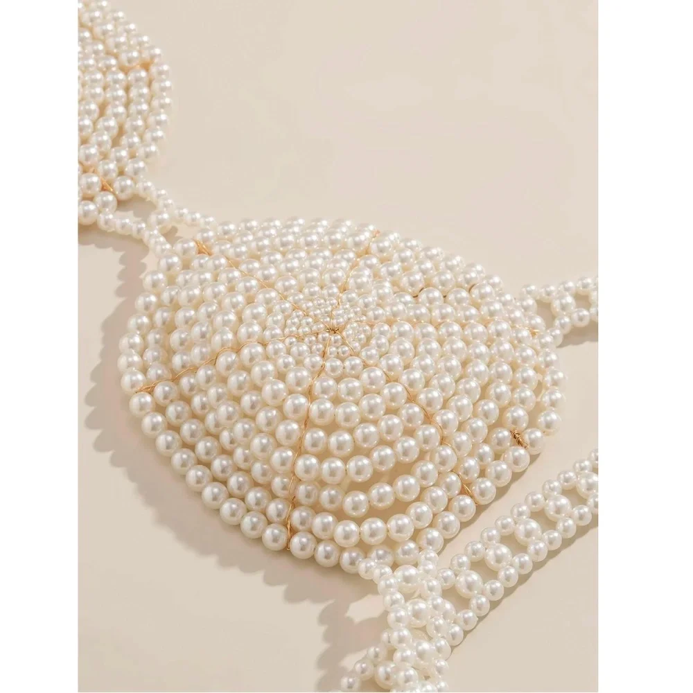 Faux Pearl Jewelry Bra - Picture 3 of 6